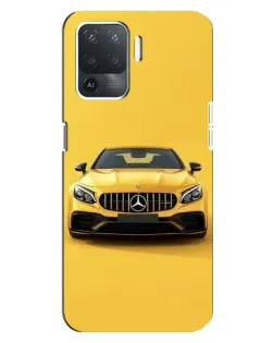 Чехол для OPPO Reno 5 Lite с картинкой «Желтый Mercedes GT»