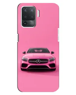Чехол для OPPO Reno 5 Lite с картинкой «Розовый Mercedes AMG»