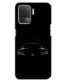 Чехол для OPPO Reno 5 Lite с картинкой «Mercedes — силуэт авто»