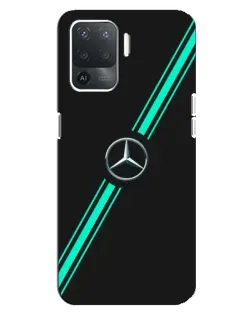 Чехол для OPPO Reno 5 Lite с картинкой «Спортивные линии Mercedes»