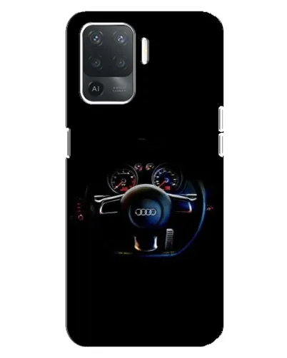Чехол для OPPO Reno 5 Lite с картинкой «Салон Audi — руль»