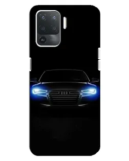 Чехол для OPPO Reno 5 Lite с картинкой «Audi в неоне»