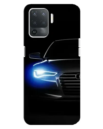 Чехол для OPPO Reno 5 Lite с картинкой «Неоновый взгляд Audi»