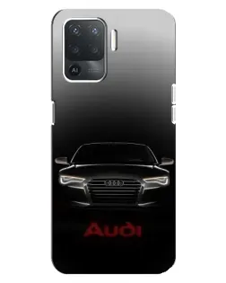 Чехол для OPPO Reno 5 Lite с картинкой «Audi — градиентный контур»
