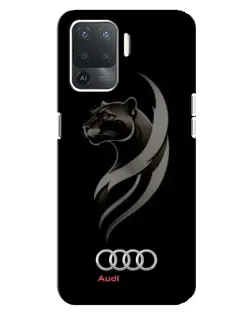 Чехол для OPPO Reno 5 Lite с картинкой «Графика — пантера и Audi»