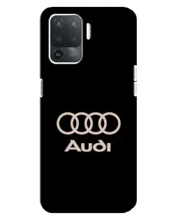 Чехол для OPPO Reno 5 Lite с картинкой «Audi — золотой логотип»