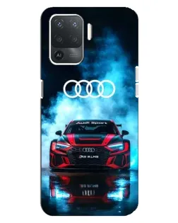 Чехол для OPPO Reno 5 Lite с картинкой «Audi Sport — неон»
