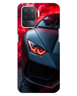 Чехол для OPPO Reno 5 Lite с картинкой «Lamborghini красное сияние» Чехол для OPPO Reno 5 Lite с картинкой «Lamborghini красное сияние»