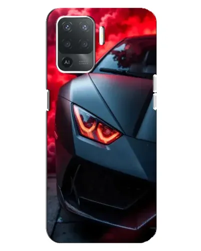 Чехол для OPPO Reno 5 Lite с картинкой «Lamborghini красное сияние»