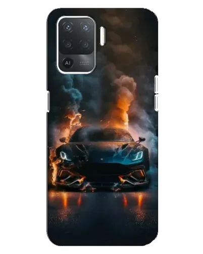 Чехол для OPPO Reno 5 Lite с картинкой «Lamborghini дымная эстетика»