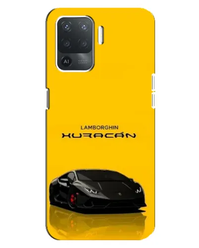 Чехол для OPPO Reno 5 Lite с картинкой «Lamborghini Huracan черный»