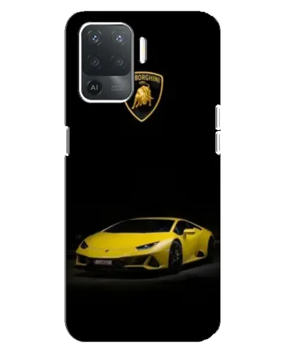 Чехол для OPPO Reno 5 Lite с картинкой «Lamborghini желтый акцент»