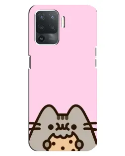 Чохол для OPPO Reno 5 Lite з картинкою «Pusheen та печиво» Чохол для OPPO Reno 5 Lite з картинкою «Pusheen та печиво»
