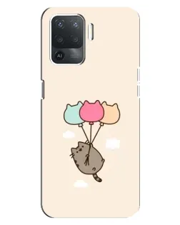 Чехол для OPPO Reno 5 Lite с картинкой «Пушин на шариках»