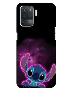 Чехол для OPPO Reno 5 Lite с картинкой «Неоновый Stitch» Чехол для OPPO Reno 5 Lite с картинкой «Неоновый Stitch»
