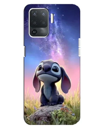 Чехол для OPPO Reno 5 Lite с картинкой «Стич на рассвете»