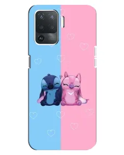 Чехол для OPPO Reno 5 Lite с картинкой «Stitch и Angel Love» Чехол для OPPO Reno 5 Lite с картинкой «Stitch и Angel Love»