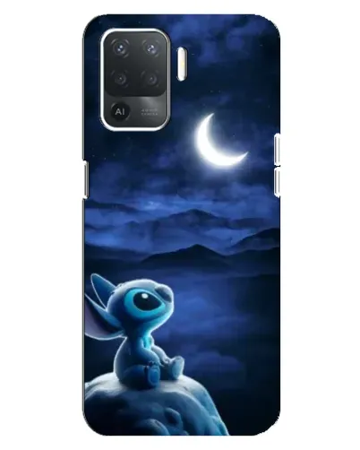 Чехол для OPPO Reno 5 Lite с картинкой «Лунная ночь Стича»
