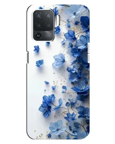 Чехол для OPPO Reno 5 Lite с картинкой «Голубой цветочный каскад» Чехол для OPPO Reno 5 Lite с картинкой «Голубой цветочный каскад»