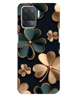 Чехол для OPPO Reno 5 Lite с картинкой «Клевер в золоте» Чехол для OPPO Reno 5 Lite с картинкой «Клевер в золоте»