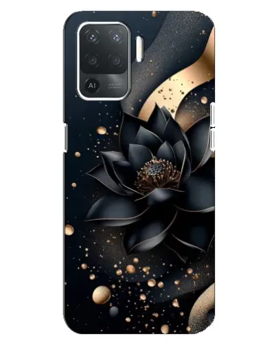 Чехол для OPPO Reno 5 Lite с картинкой «Черный лотос» Чехол для OPPO Reno 5 Lite с картинкой «Черный лотос»