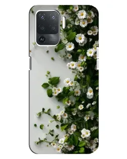 Чехол для OPPO Reno 5 Lite с картинкой «Ветка мелких белых цветов» Чехол для OPPO Reno 5 Lite с картинкой «Ветка мелких белых цветов»