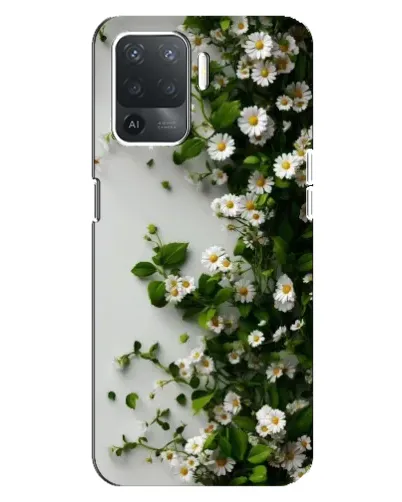 Чехол для OPPO Reno 5 Lite с картинкой «Ветка мелких белых цветов» Чехол для OPPO Reno 5 Lite с картинкой «Ветка мелких белых цветов»