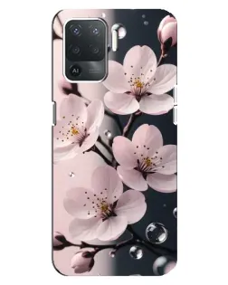 Чехол для OPPO Reno 5 Lite с картинкой «Нежная сакура и капли» Чехол для OPPO Reno 5 Lite с картинкой «Нежная сакура и капли»