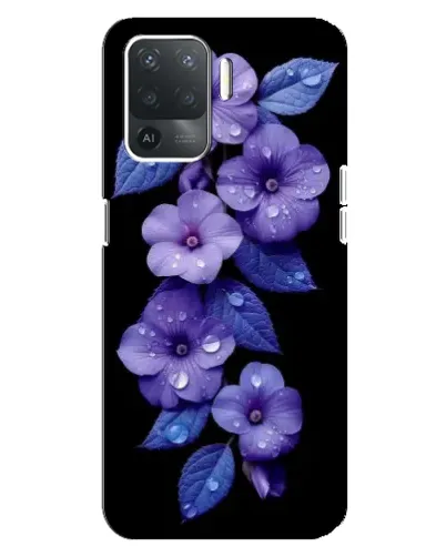 Чехол для OPPO Reno 5 Lite с картинкой «Фиолетовые цветы с росою» Чехол для OPPO Reno 5 Lite с картинкой «Фиолетовые цветы с росою»