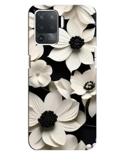 Чехол для OPPO Reno 5 Lite с картинкой «Объемные белые цветы» Чехол для OPPO Reno 5 Lite с картинкой «Объемные белые цветы»