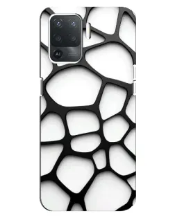 Чохол для OPPO Reno 5 Lite з картинкою «Біла об'ємна сітка» Чохол для OPPO Reno 5 Lite з картинкою «Біла об'ємна сітка»
