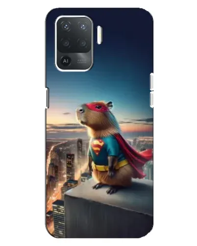 Чехол для OPPO Reno 5 Lite с картинкой «Капи-мен супергерой» Чехол для OPPO Reno 5 Lite с картинкой «Капи-мен супергерой»