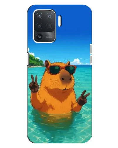 Чехол для OPPO Reno 5 Lite с картинкой «Морская капибара» Чехол для OPPO Reno 5 Lite с картинкой «Морская капибара»