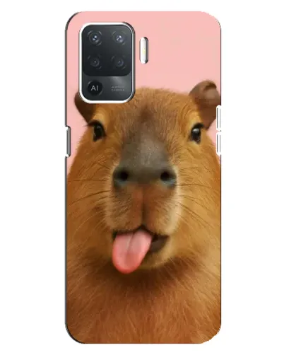 Чехол для OPPO Reno 5 Lite с картинкой «Капибара с языком» Чехол для OPPO Reno 5 Lite с картинкой «Капибара с языком»