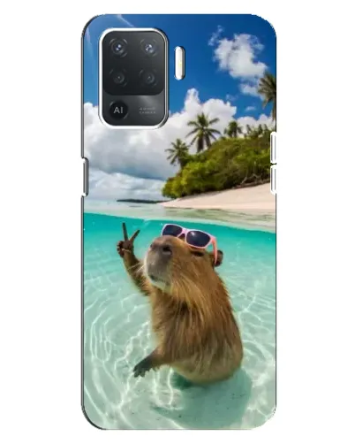 Чехол для OPPO Reno 5 Lite с картинкой «Капибара на море» Чехол для OPPO Reno 5 Lite с картинкой «Капибара на море»