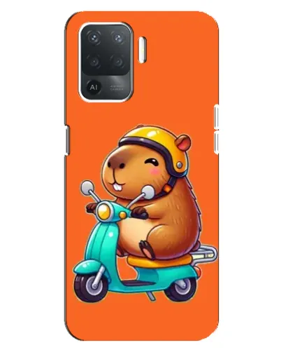 Чехол для OPPO Reno 5 Lite с картинкой «Капибара на скутере» Чехол для OPPO Reno 5 Lite с картинкой «Капибара на скутере»