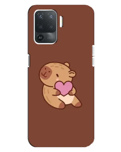 Чехол для OPPO Reno 5 Lite с картинкой «Капибара с сердцем» Чехол для OPPO Reno 5 Lite с картинкой «Капибара с сердцем»