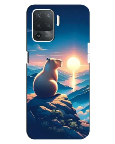 Чехол для OPPO Reno 5 Lite с картинкой «Закат солнца с капибарой» Чехол для OPPO Reno 5 Lite с картинкой «Закат солнца с капибарой»