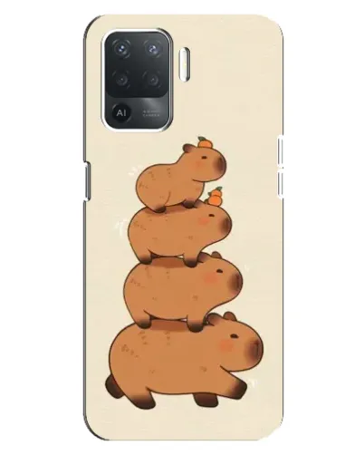 Чехол для OPPO Reno 5 Lite с картинкой «Башня из капибар» Чехол для OPPO Reno 5 Lite с картинкой «Башня из капибар»
