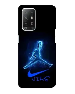 Чехол для OPPO Reno 5z с картинкой «Jordan Neon Blue» Чехол для OPPO Reno 5z с картинкой «Jordan Neon Blue»
