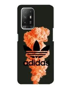 Чехол для OPPO Reno 5z с картинкой «Оранжевый дым Adidas»
