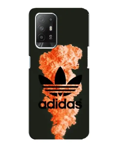 Чехол для OPPO Reno 5z с картинкой «Оранжевый дым Adidas»
