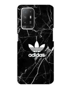 Чехол для OPPO Reno 5z с картинкой «Белый мрамор Adidas»
