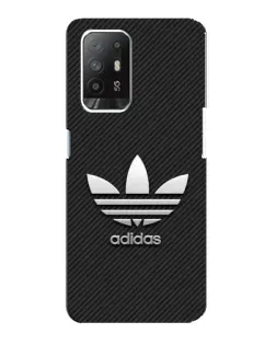 Чехол для OPPO Reno 5z с картинкой «Adidas Карбоновая текстура»