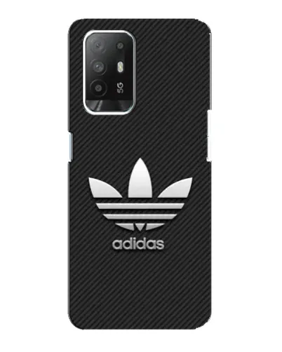 Чехол для OPPO Reno 5z с картинкой «Adidas Карбоновая текстура»