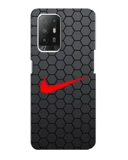 Чехол для OPPO Reno 5z с картинкой «Nike — карбоновая сетка» Чехол для OPPO Reno 5z с картинкой «Nike — карбоновая сетка»