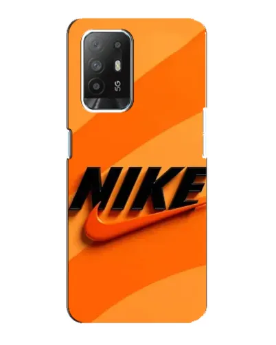 Чехол для OPPO Reno 5z с картинкой «Оранжевый драйв Nike»
