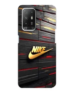 Чехол для OPPO Reno 5z с картинкой «Золотой Nike на металле» Чехол для OPPO Reno 5z с картинкой «Золотой Nike на металле»