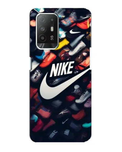 Чехол для OPPO Reno 5z с картинкой «Коллекция кроссовок Nike»