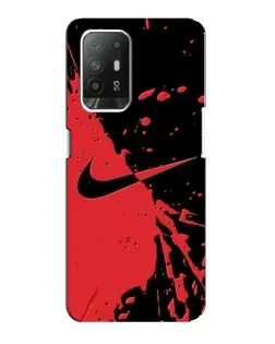 Чехол для OPPO Reno 5z с картинкой «Красные брызги Nike» Чехол для OPPO Reno 5z с картинкой «Красные брызги Nike»